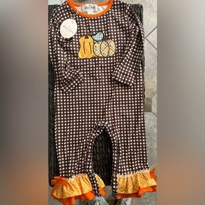 Fall pumpkin jumpsuit one piece